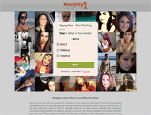 Tablet Screenshot of naughtylatinachat.com